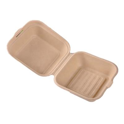 China Recyclable Eco - Friendly Hamburger Box Cake Box Clamshell Paper Meal Box for sale