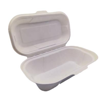 China Biodegradable Disposable Clamshell Box Rectangle 8.5*5 Inch Clamshell Hot Dog Box for sale