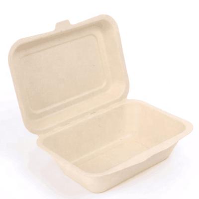 China Disposable Clamshell 600ml 1 Compartment Disposable Hamburger Takeaway Foods Rectangular Shape Hamburger Box Packaging for sale