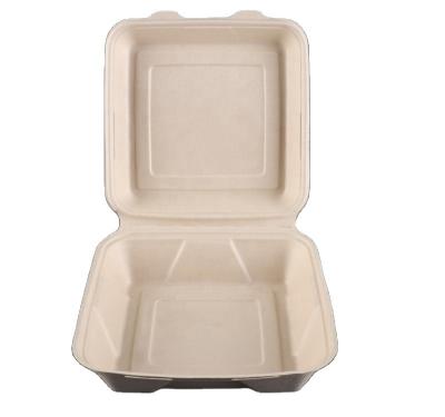 China Biodegradable Eco-Friendly Natural Fiber Food Bagasse Food Container Disposable Food Supply Boxes For Restaurant Takeout for sale