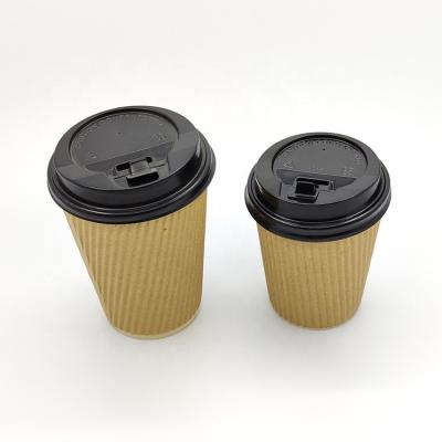 China Double Wall 10oz 12oz 16oz Thermal Insulation Paper Cups Tea Drinks Coffee Eco-friendly Corrugated Hot Drink for sale