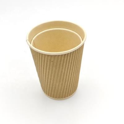 China Wholesale Eco-friendly Disposable Heat Insulation Thickening Double Wall Tea Takeaway Paper Coffee Cups for sale