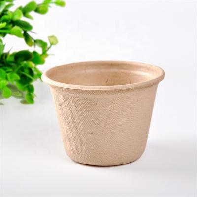 China Custom logo 2oz 55ml 5oz 140ml disposable eco-friendly bagasse sugarcane small ice cream paper cup containers with lid for sale