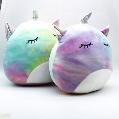 China Home Viable Color Pillow Rainbow Squishmellow Collection Soft Plushies Cushion Stuffed Toy Unicorn Pillow for sale