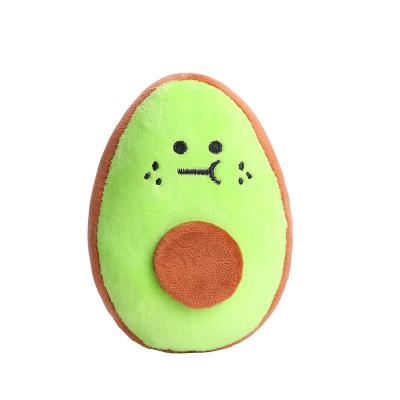 China Cheap Sustainable Price Plush Pet Playing Toys Dog Chew Avocado Squeaky Toy for sale