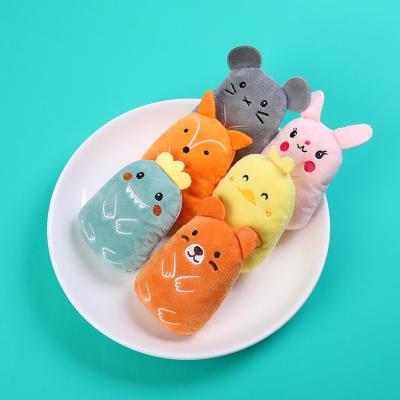 China Viable in Running Small Chicken Plush Pet Playing Toys Cat Chew Squeaky Toy for sale