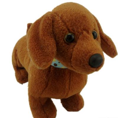 China OEM Dachshund Soft Cuddly Plush Toy Customize Cute Dog Stuffed Brown Decoration Animal Doll for sale