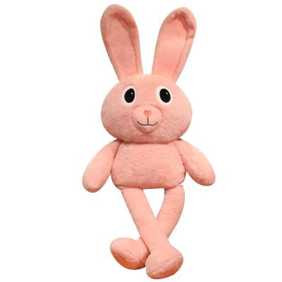 China Hotsale 80cm Stretchy Long Ear 100cm Soft Plush Bunny Rabbit Plushies Play Stuffed and Plush Toy Animal for sale