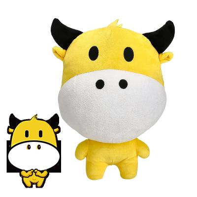 China Decoration OEM Cartoon Stuffed Animal Toys Customized Anime Bull Cat Lion Bear Plush Animal Doll for sale