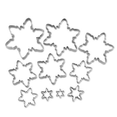 China New Viable Series Christmas Tool 3D Snowflake Shape Cookie Cutters Large Size Kitchen Baking Useful Accessories for sale