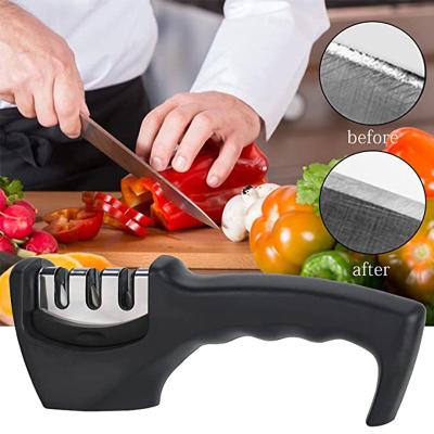 China 2022 New Custom Viable Custom Logo 3 Stage Knife Sharpener Diamond Cutting Professional Kitchen Practical Multifunctional Instrument for sale