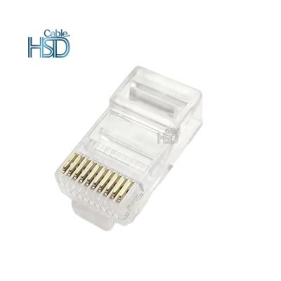 China PC/ABS+Utp 10P10C Cat5E Cat6 RJ45 Pure Copper Connector Plug High Quality Unshielded Connector for sale