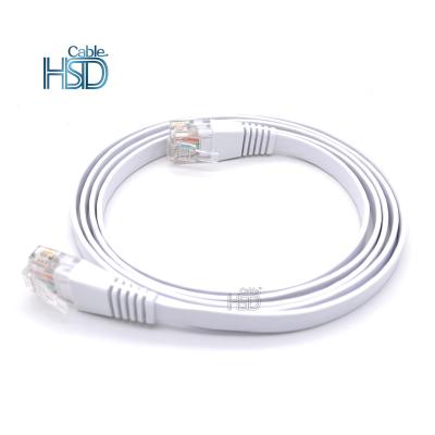 China High Quality Flat 10m Flat PC Patch Cord Cat5e cat6 UTP Cable 1m 2m 3m 5m for sale