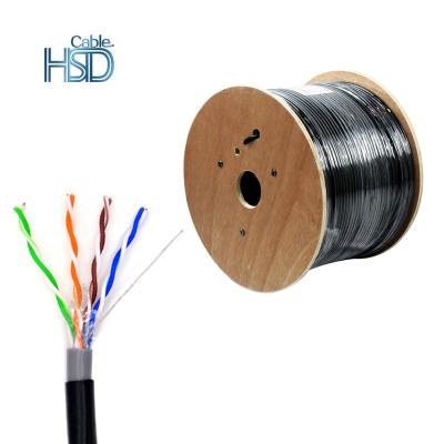 China PC Factory Price 23Awg Outdoor Cat 5 305M Uv Resistant Utp Double Jacket Cat5 Outdoor Ethernet Cable 1000Ft for sale