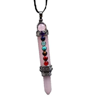 China China Hot Sales Natural Pencil Crystal Pendant Polished Craft Crystal Stone Pendant for sale