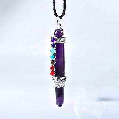 China Pendulum Pendulum Pendulum Point Rose Quartz Pendant Spiritual Gem Chakra Amethyst India for sale