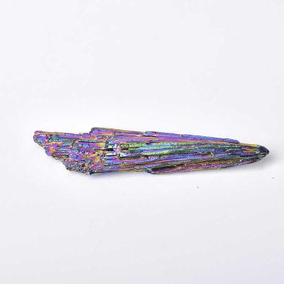 China China Plated Black Rainbow Tourmaline Peacock Feather Plating Angel Aura Crystal for sale