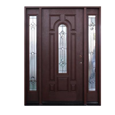 China Exterior Weatherproof Weatherproof Fiberglass Door SMC Skin Composite GRP Door for sale