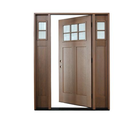 China Modern Wholesale Waterproof Fiberglass Entry Doors Exterior Door Fiberglass Door Skin With Sidelights for sale