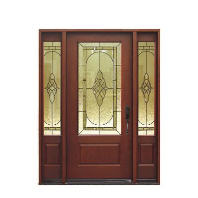 China Modern Classic Base Track Fiberglass Door With Door Handle for sale