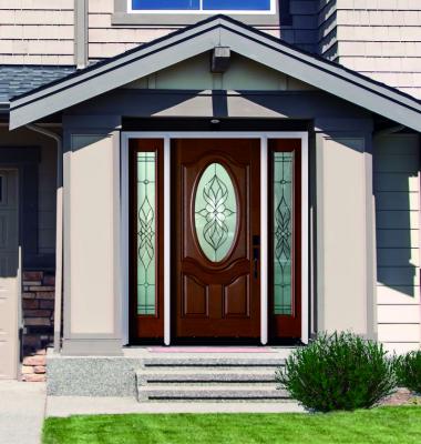 China Lily Industries Classic Villa Home Design Fiberglass Entrance Entry Doors for sale