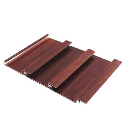 China New Fashion Hot Sale Balcony Grain Custom Wood Extrusion Profiles Aluminum Gusset Plate For Aluminum Ceiling for sale