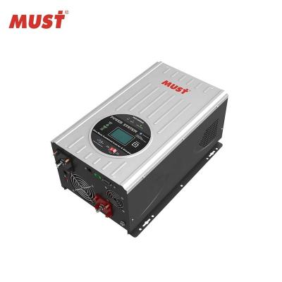 China MUST Inverter 3000W 5KW 12v/24v/48v Low Frequency Hybrid Solar Power Inverter 570*355*300mm for sale