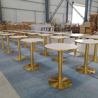 China Hot Sale Eco-Friendly Factory Sale Modern Design Metal Leg Furniture Metal Leg Hotel Restaurant Cafe Eco-Friendly Luxury Marble Dining Kitchen Table for sale