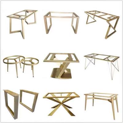 China Modern New Design Modern Cafe Dining Stainless Steel Metal Table Furniture Legs for sale