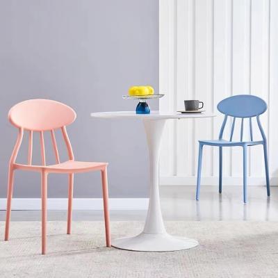 China Popular Stackable Modern White Cheap Plastic Dining Chair Simple Design (Others) Metal Adjustable Restaurant Legs for sale