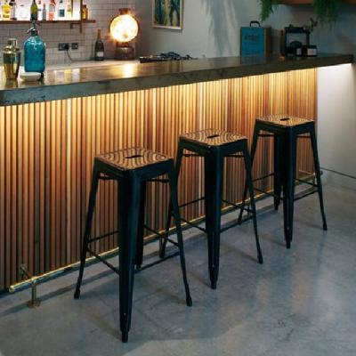 China Durable Wholesale Kitchen Cafe Restaurant Furniture Dining Metal Bar Chair Bar Stool for sale