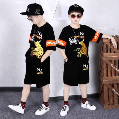 China New Cheap Casual Smart Children's Clothing Hip Hop Boys Suits Summer Clothes Foreign Style Sports Baby Kids Loose Harem Pants for sale