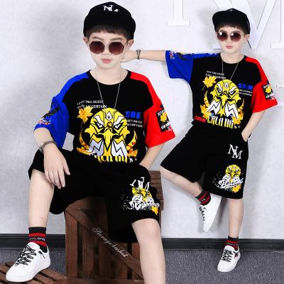 China Wholesale Smart Casual Kids Clothing Sets Over 4 Years Loungewear Boys Outfits Printed T-shirts Shorts Pants Kids Clothing Sets for sale