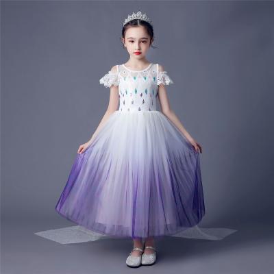 China Anti-wrinkle European Style Tuxedo Kids Dress 3D Embroidered Princess Dress For Party Girl Piano Fluffy Evening Dress For 3-12Y for sale