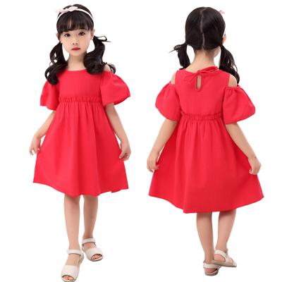 China Summer sweet new children's wear girls' Korean edition cotton dress in children's short sleeve skirt for sale