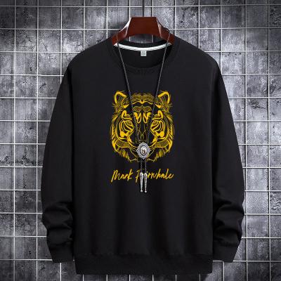 China Anti-Wrinkle OEM Free Sample Mens Sweatshirt 50% Cotton 50% Polyester Long Sleeve Printed Pullover Hoodies Oversized Sweatshirt for sale