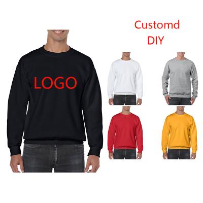 China Anti-Wrinkle Logo Oversized Crewneck Sweatshirts Plain Custom Sweater Printed Logo Men Blank Embroidery Pullover Embroidered Sweatshirts for sale