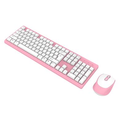 China Anti-drop 2.4G MIni Wireless Multimedia Mouse and Combo Keyboard Sets Keyboard Cute Pink Mouse for Home Office for sale