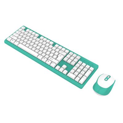 China bajeal cute keyboard W100 ergonomic 2.4G wireless Anti-drop keyboard and ABS 1600DPI wireless mouse set combo for sale