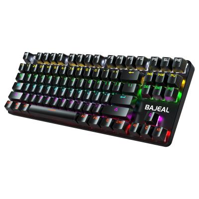 China Popular Key k100 87 Keys RGB Multimedia Keyboard Black Wired Waterproof Mechanical Gaming Keyboard for sale