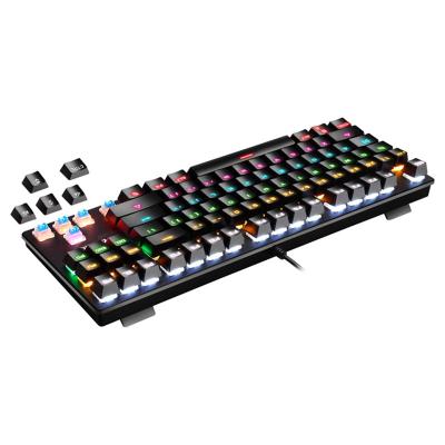 China Light 87 axis e-sports keyboard mechanical blue main keyboard desktop personal computer small desktop personal computer keyboard for sale