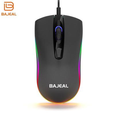 China 7-Color Smallest Sale 4D Computer Mouse LED Light Office Business Backlit HOT Breathing Glowing Cable Mouse for sale