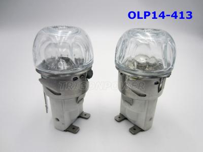 China Full Transparent Oven Lamp Holder OLP 14-413 Hemisphere Shape For Electrical for sale