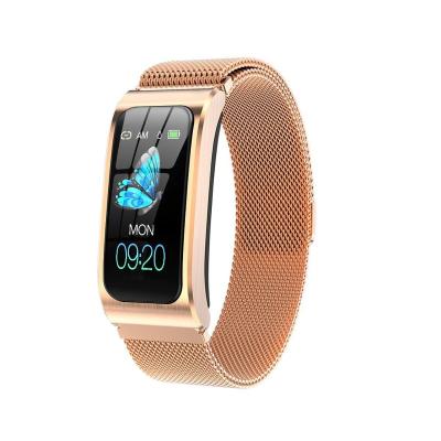 China IP68 Touch Screen Blood Pressure Heart Rate Monitor AK12 Waterproof Smart Watch Bracelet for sale