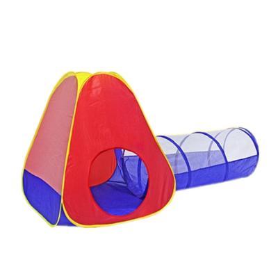 China Soft Toy Indoor Teepee Tent Play House Kids 2 in 1 Portable Foldable Tent Tunnel Soft Toy Tent for Kids Ball Pool for sale