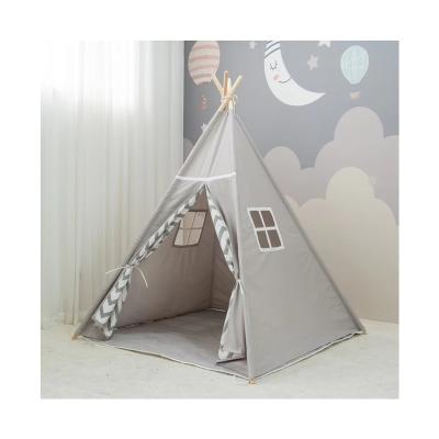 China Toy Indoor Kids Fabric Cloth Star Game Star Game Portable Folding Tents Bedroom Soft Wood Play Tent for Kids Soft Teepee Indian Toy Tent for sale