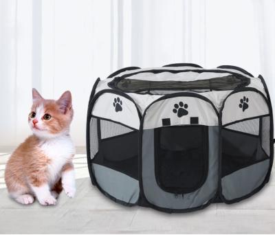 China Portable Foldable Outdoor Cat Dog Puppy Kitten Use Trunk Car Trunk Fold Crate Tent Crate Breathable Pet Breathable for sale