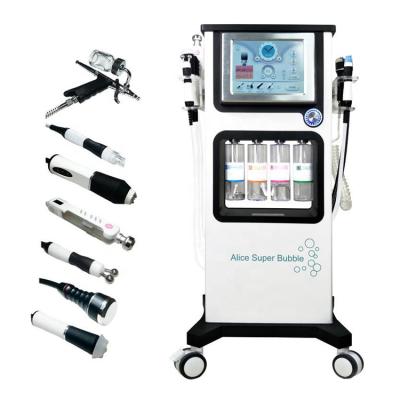 China Multifunctional Hydraulic Water Dermabrasion Aqua Oxigen Facial Oxygen Jet Machine OEM Alice Hydra Hydra Peeling Facial Hydrogen Small Bubble Machine for sale