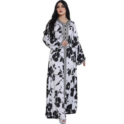 China Muslim Woman Abaya Nida Women Muslim Dress Dubai Abaya Muslim Emirates Robe New Arrival Polyester Prayer Dress for sale