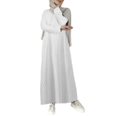 China Hot-selling Polyester Abaya Dress Casual Muslim Style MalaysiaTurkey Muslim Abaya Qatar Style Women Product for sale